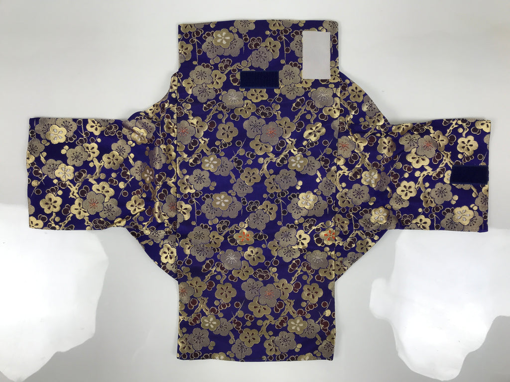 Japanese Soto Zen Baika-ryu Ritual Fabric Bag Vtg Plum Blossom Purple Gold BA885
