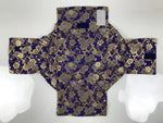 Japanese Soto Zen Baika-ryu Ritual Fabric Bag Vtg Plum Blossom Purple Gold BA885
