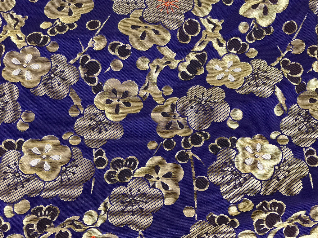 Japanese Soto Zen Baika-ryu Ritual Fabric Bag Vtg Plum Blossom Purple Gold BA885