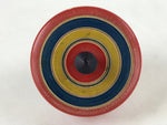 Japanese Spinning Top W/ String Vtg Wooden Koma Red Blue Green Yellow JK659