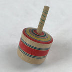 Japanese Spinning Top Wooden Koma Vtg Folk Toy Red Green Blue Yellow JK661