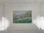 Japanese Spring Field Landscape Pastel Drawing Original Art Unsigned FL332