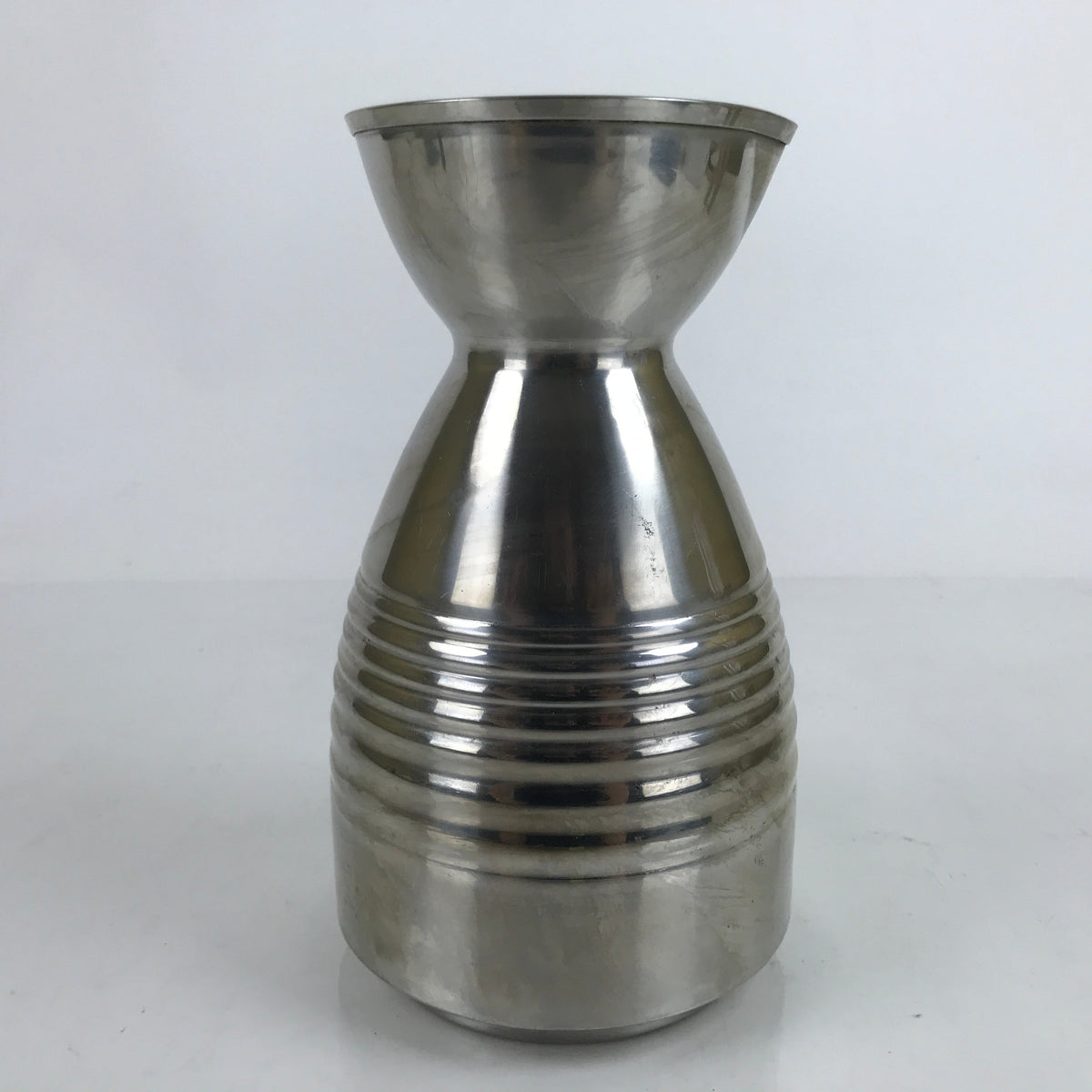 Japanese Stainless Steel Dashi Container Vtg 1300ml Soup Pitcher Lines TS690
