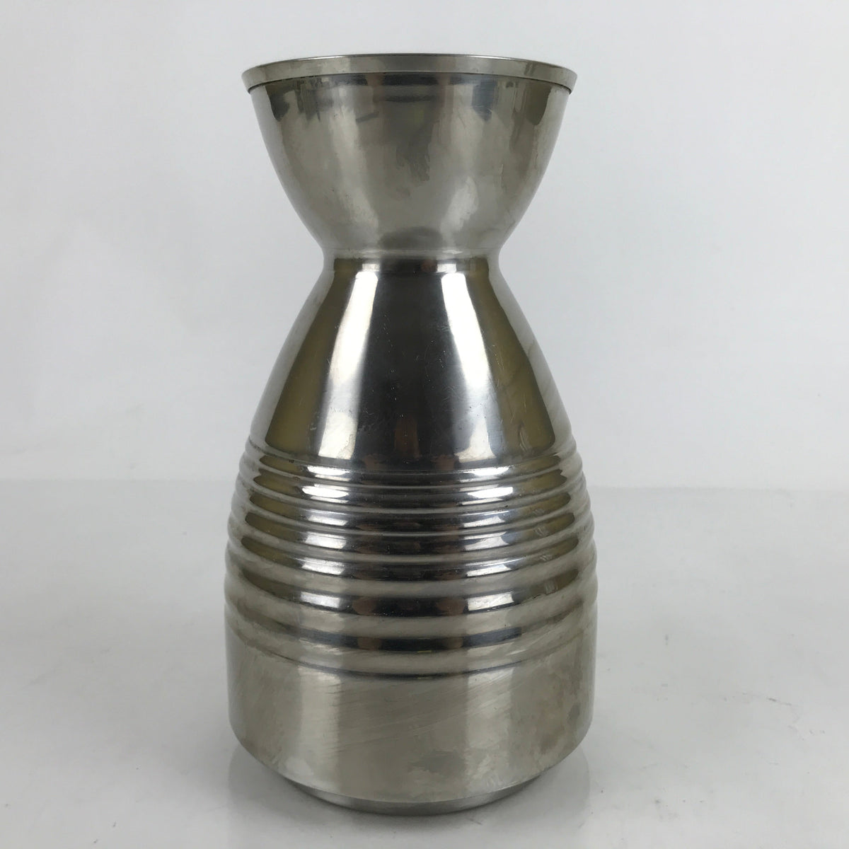 Japanese Stainless Steel Dashi Container Vtg 1300ml Soup Pitcher Lines TS690