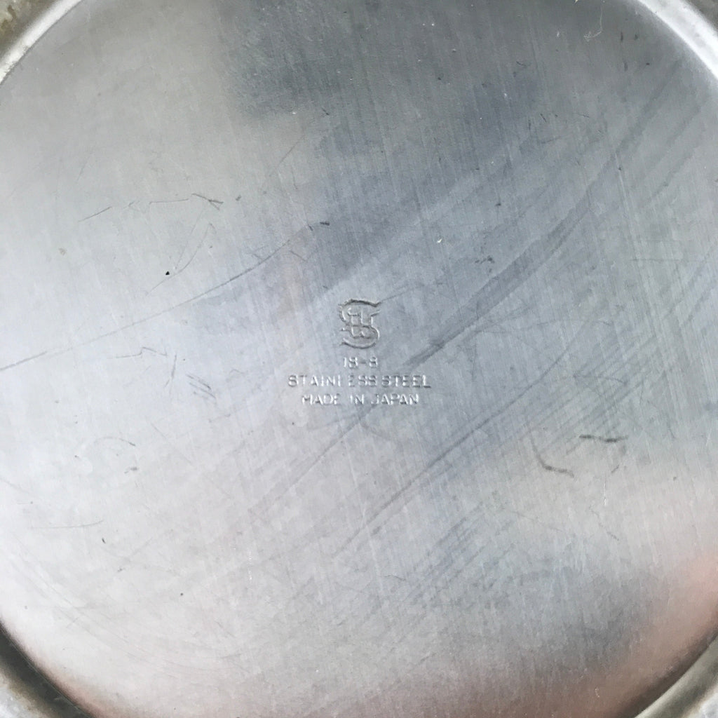 Japanese Stainless Steel Dashi Container Vtg 1300ml Soup Pitcher Lines TS690