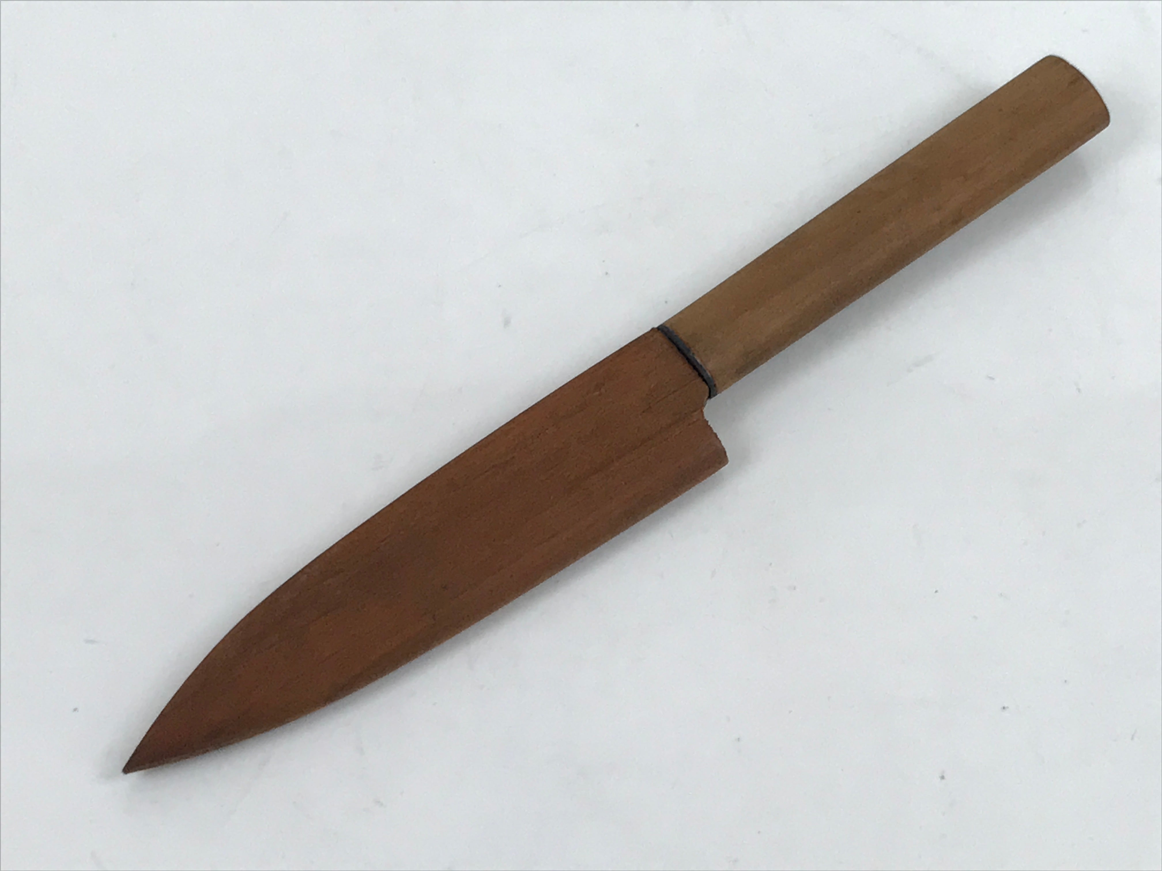 Japanese Stainless Steel Kitchen Petty Knife Vtg 10cm Blade Wooden Handle KN15