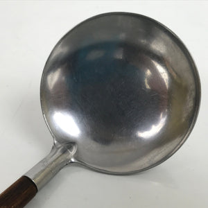 Japanese Stainless Steel Serving Ladle Spoon Vtg Nabe Hotpot Wood Handle JK724