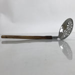 Japanese Stainless Steel Slotted Serving Ladle Spoon Vtg Strainer Hotpot JK721