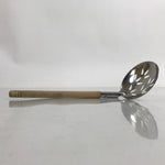 Japanese Stainless Steel Slotted Serving Ladle Spoon Vtg Strainer Hotpot JK722