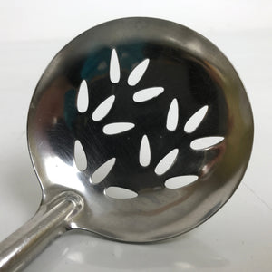 Japanese Stainless Steel Slotted Serving Ladle Spoon Vtg Strainer Hotpot JK722