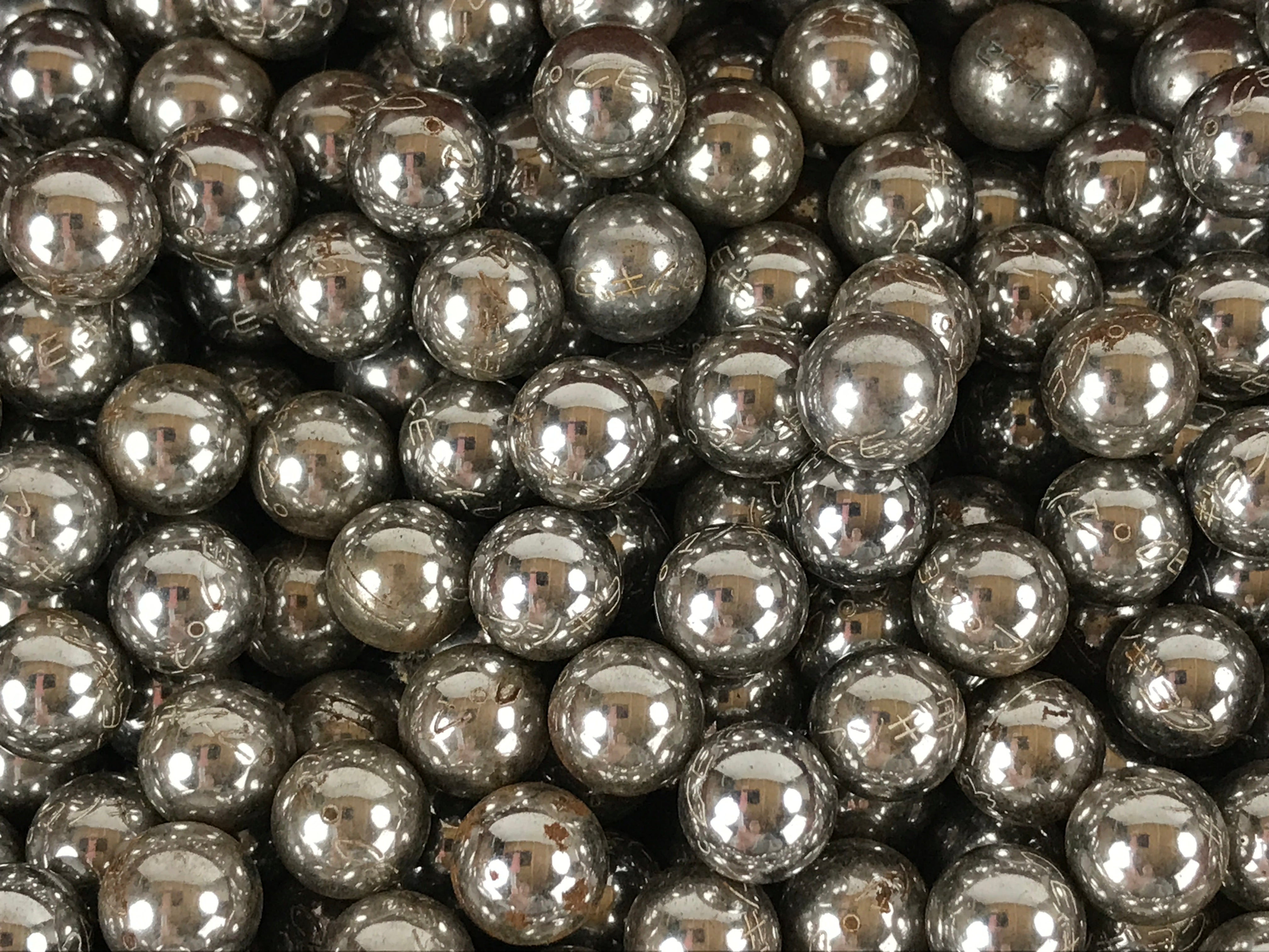 Japanese Steel Pachinko Balls Vtg Slot Game Metal Pieces Variety Silver JK669