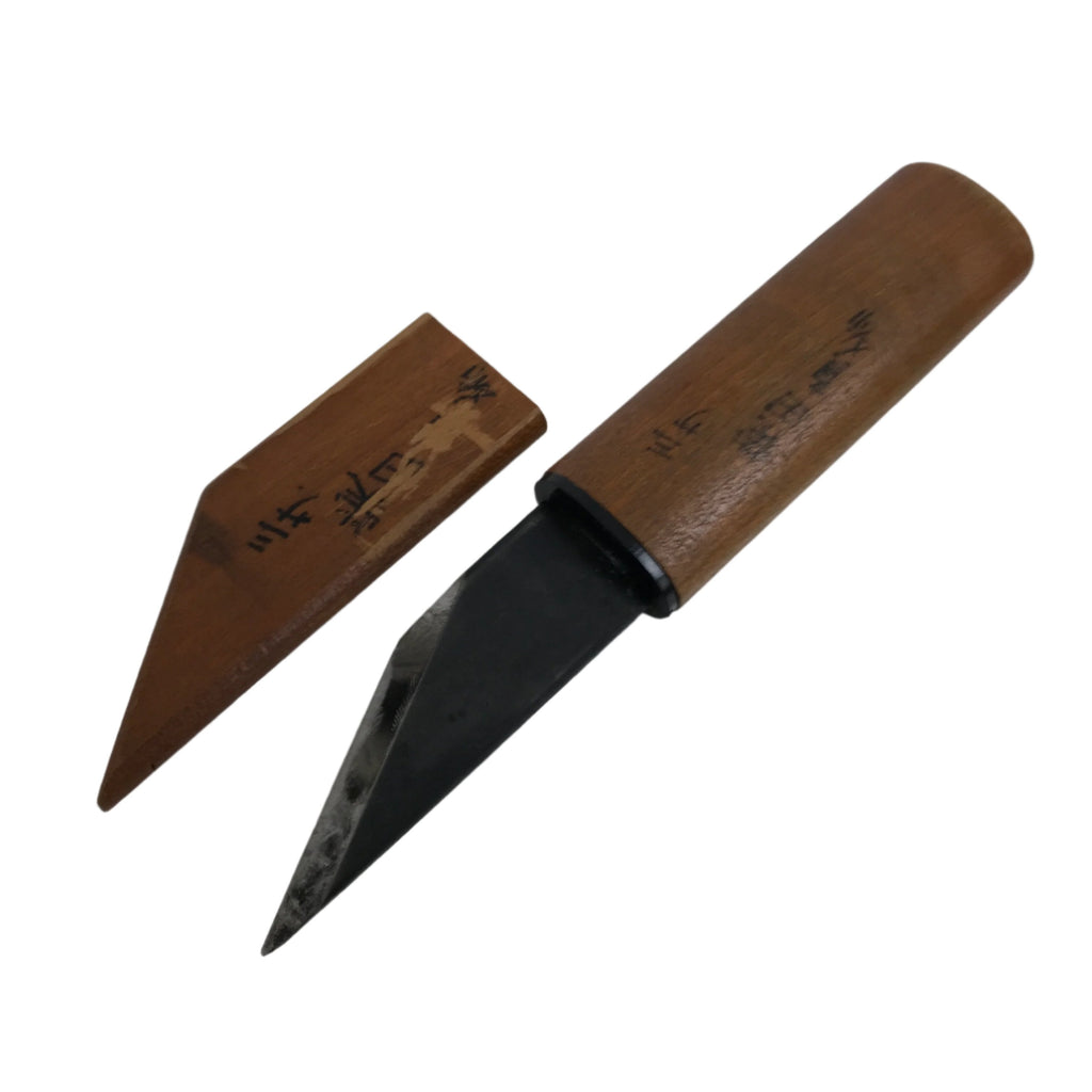 Handmade Kiridashi Knife – D2 Steel Blade, Wood Handle, Survival/E DC Utility, Sheath Included