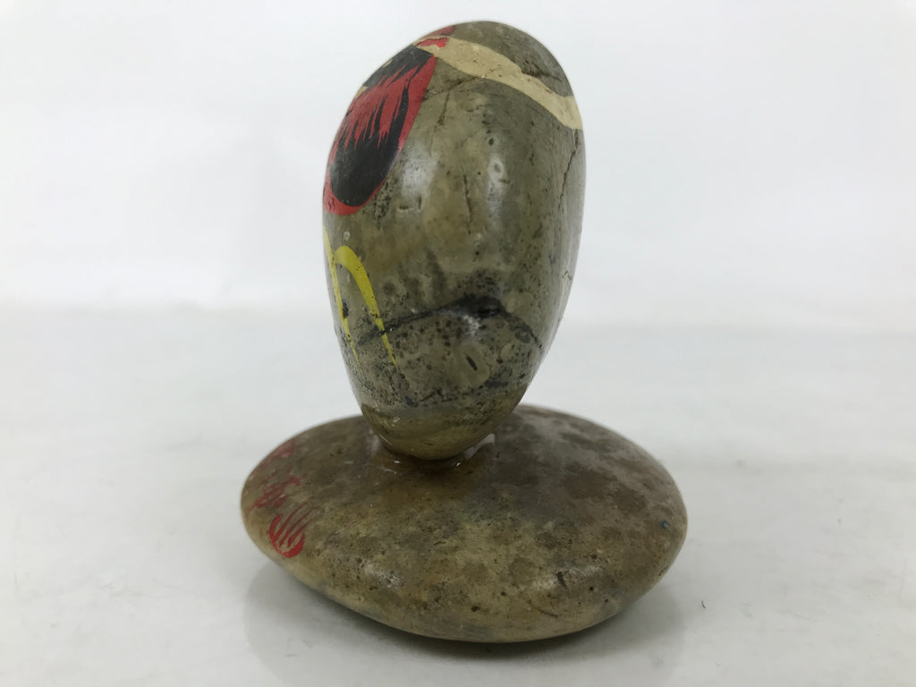 Japanese Stone Kokeshi Doll Figurine Daruma Traditional Craft Folk Art Toy KF745