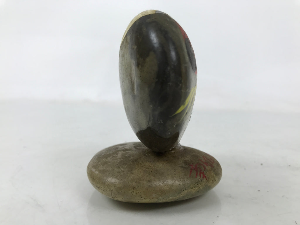 Japanese Stone Kokeshi Doll Figurine Daruma Traditional Craft Folk Art Toy KF745