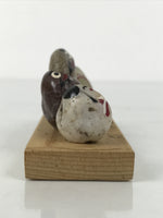 Japanese Stone Kokeshi Doll Vtg Figurine Daruma Happy Kimono Gray White KF799