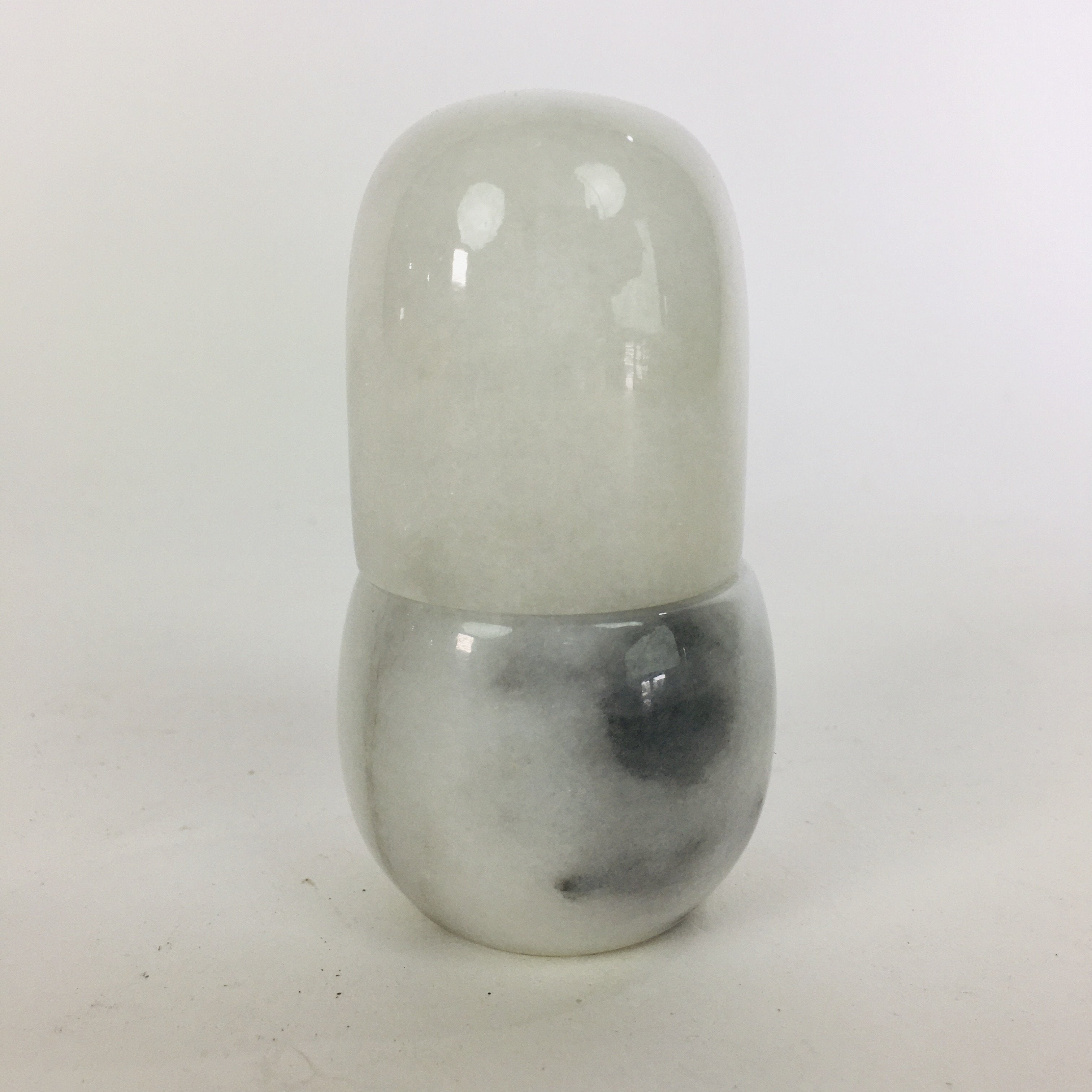 Japanese Stone Made Lidded Toothpick Holder Vtg Ornament Tsumayouji-Case JK228