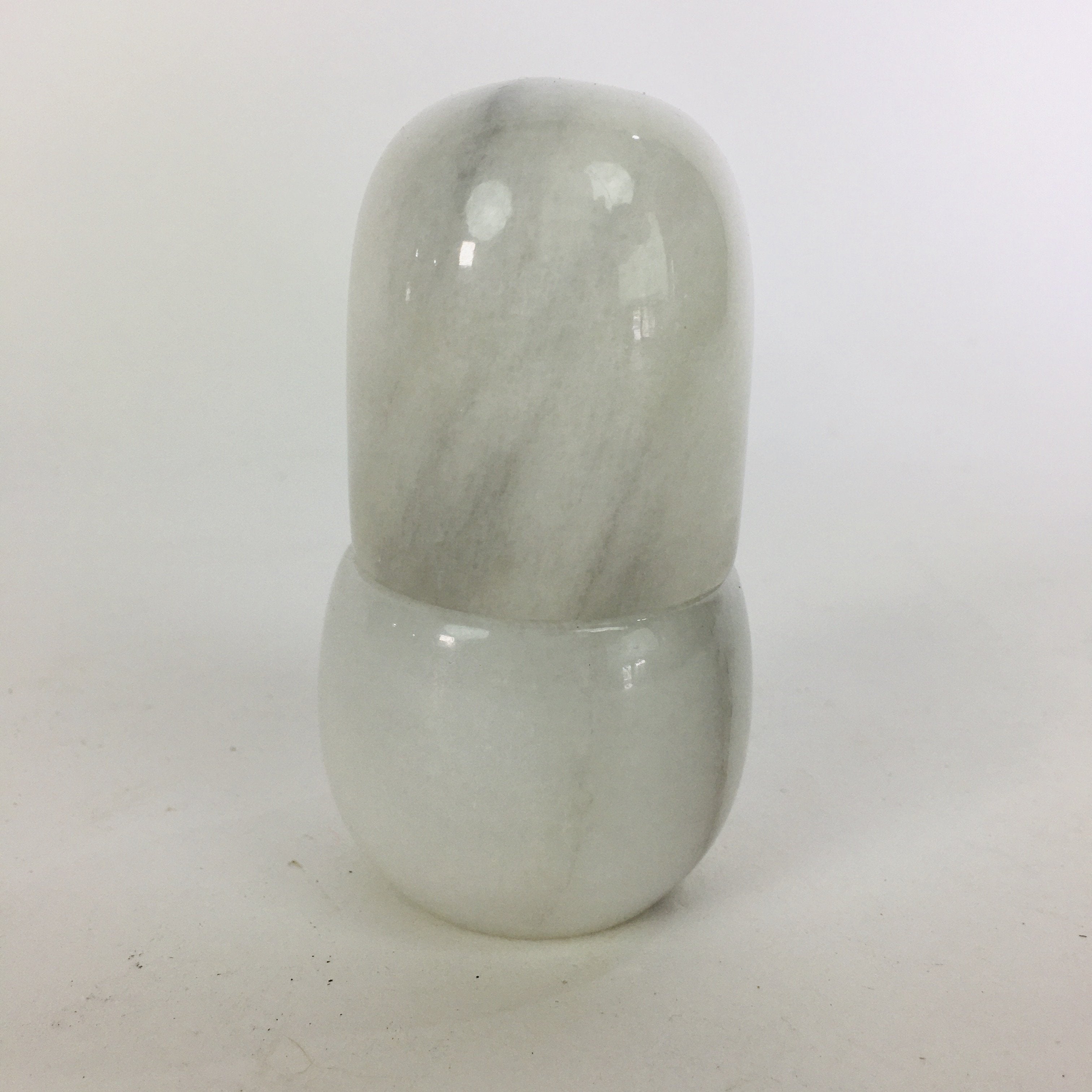 Japanese Stone Made Lidded Toothpick Holder Vtg Ornament Tsumayouji-Case JK228