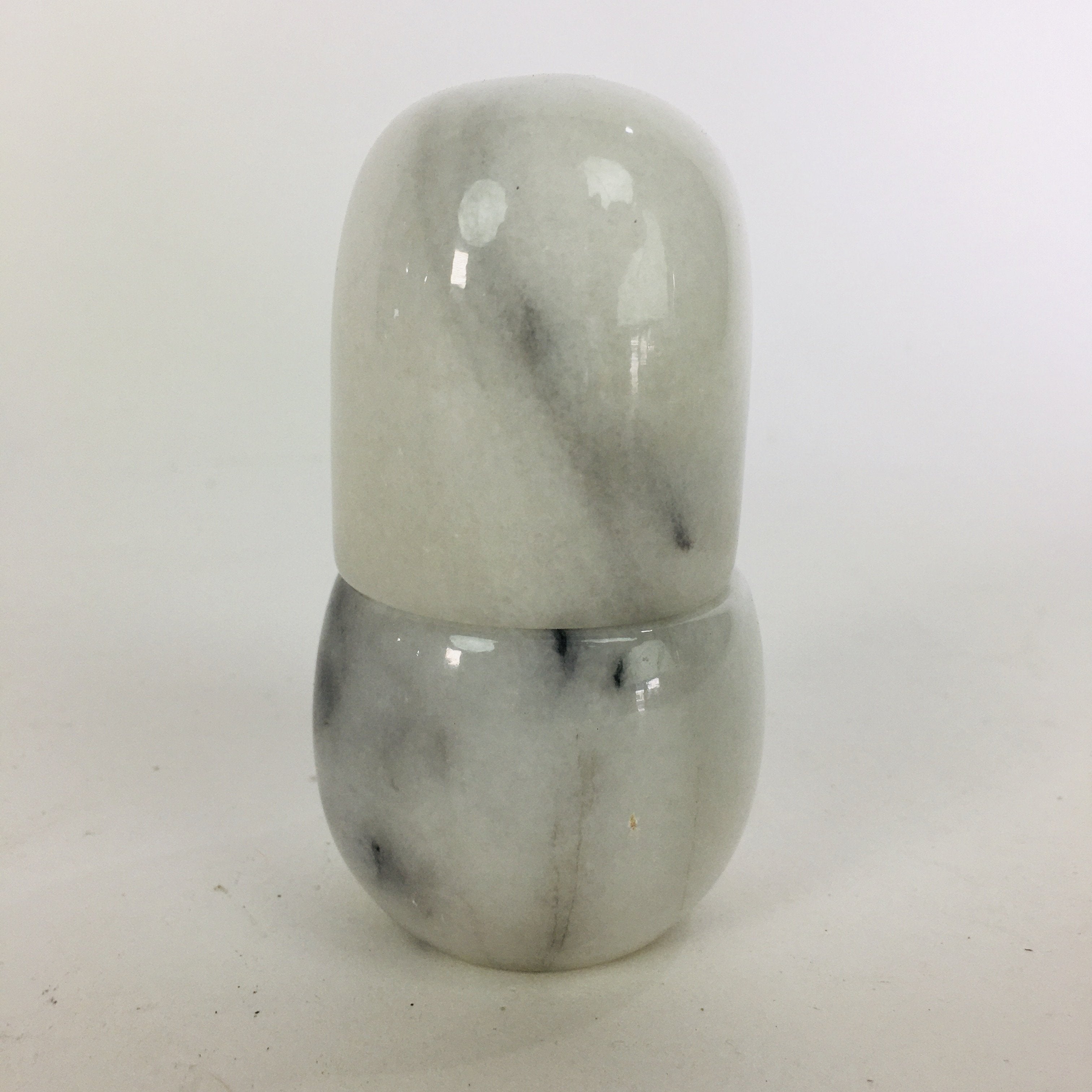 Japanese Stone Made Lidded Toothpick Holder Vtg Ornament Tsumayouji-Case JK228