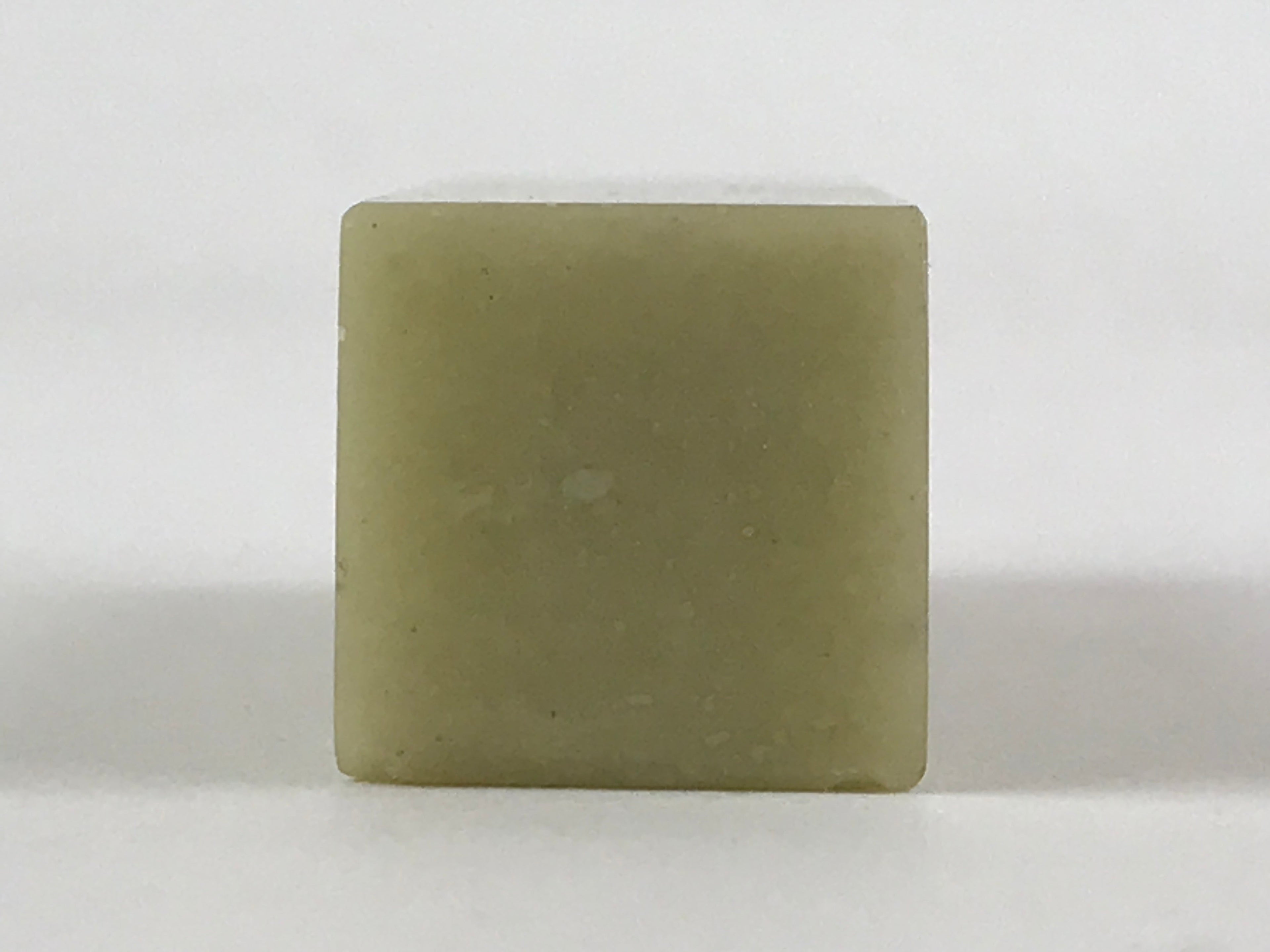 Japanese Stone Stamp Seal Carving Hanko Inkan Vtg Raw Material Light Green HS180