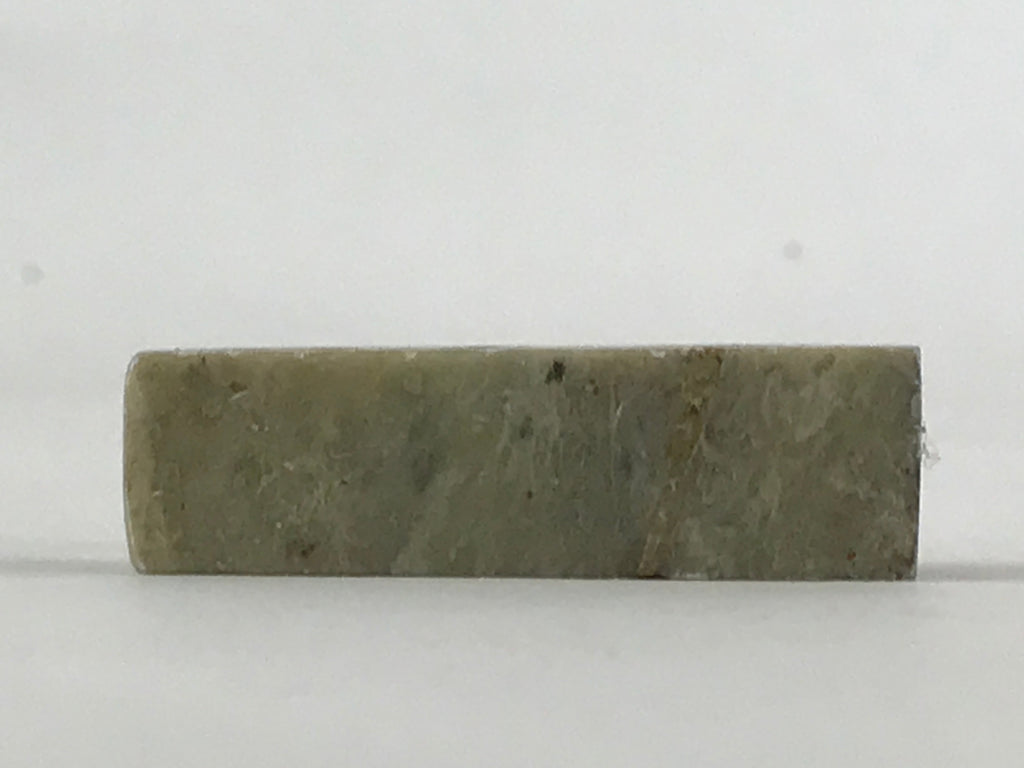 Japanese Stone Stamp Seal Hanko Inkan Vtg Carving Raw Material Green HS183