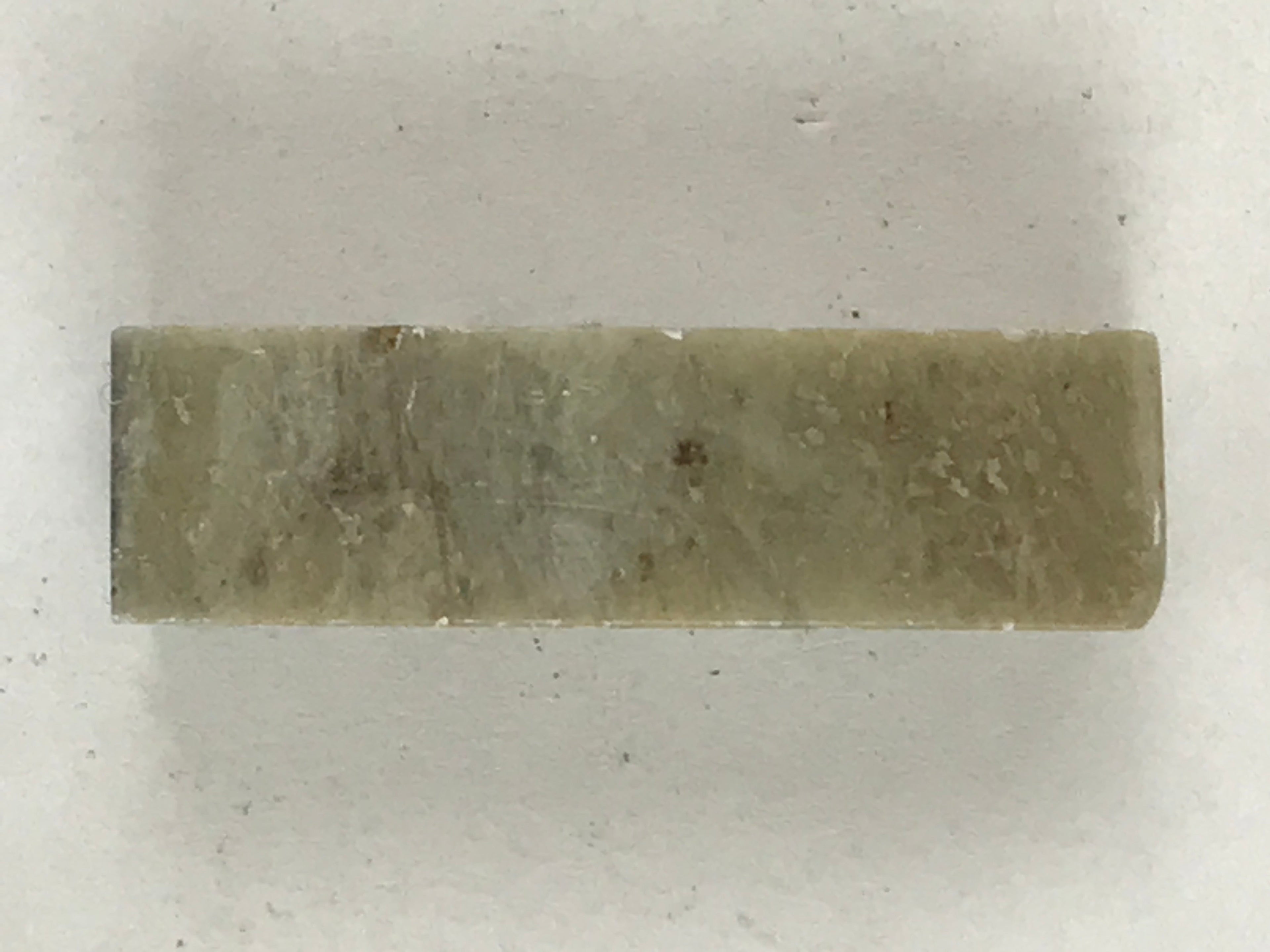 Japanese Stone Stamp Seal Hanko Inkan Vtg Carving Raw Material Green HS183