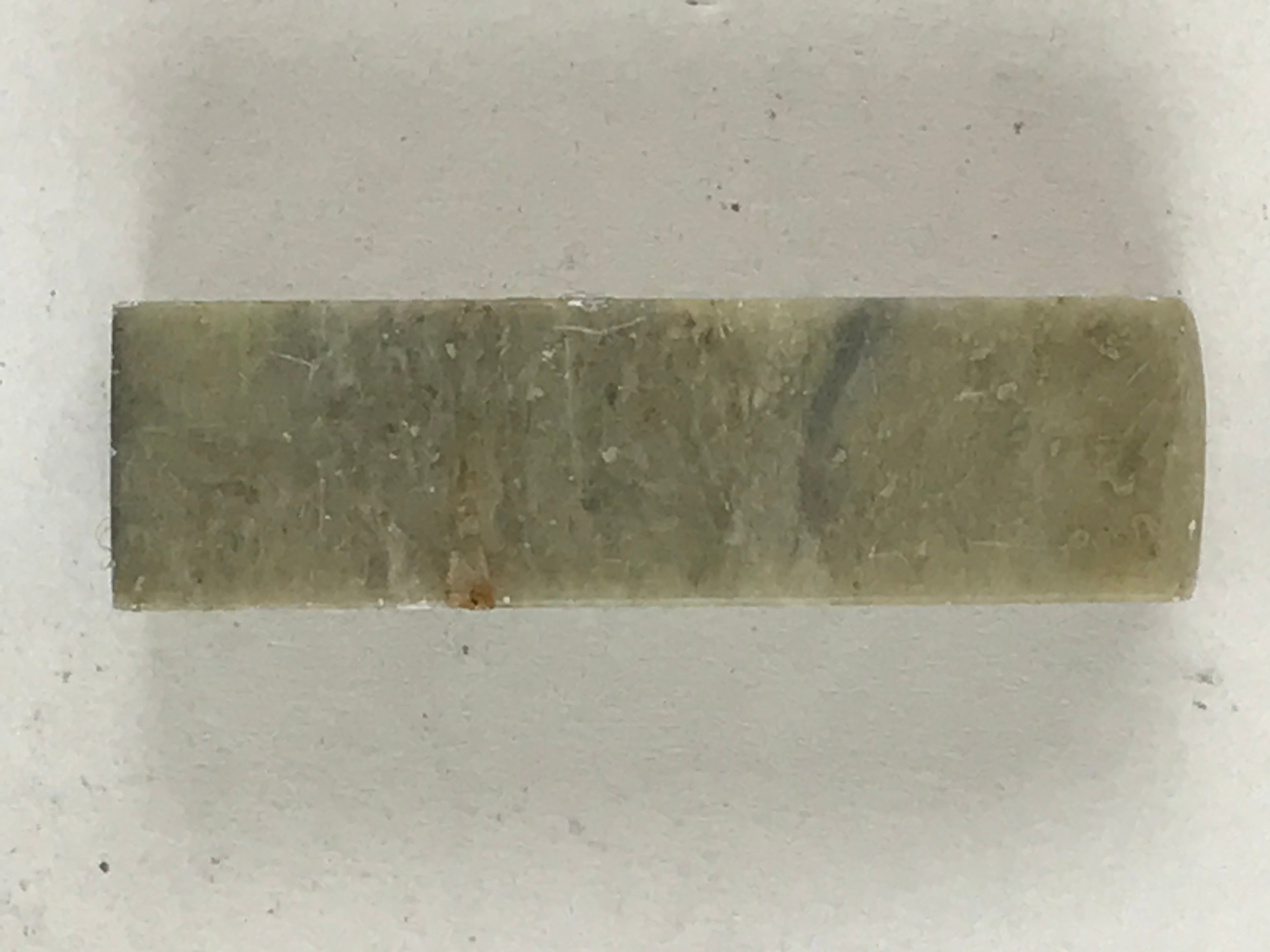 Japanese Stone Stamp Seal Hanko Inkan Vtg Carving Raw Material Green HS183