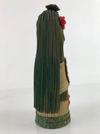 Japanese Straw Kokeshi Doll Figure Vtg Traditional Handmade Toy Flowers KF700