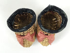 Japanese Straw Kokeshi Doll Vtg Figurine Snow Boots Handmade Ribbon Brown KF797