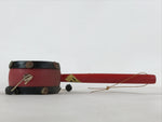 Japanese String Pellet Drum Den-den Daiko Vtg Musical Instrument Red JK657
