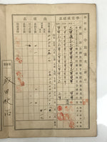 Japanese Student Record Report Card Vtg Elementary School Showa C1930 Paper P395
