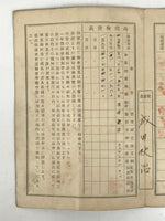 Japanese Student Record Report Card Vtg Elementary School Showa C1930 Paper P395