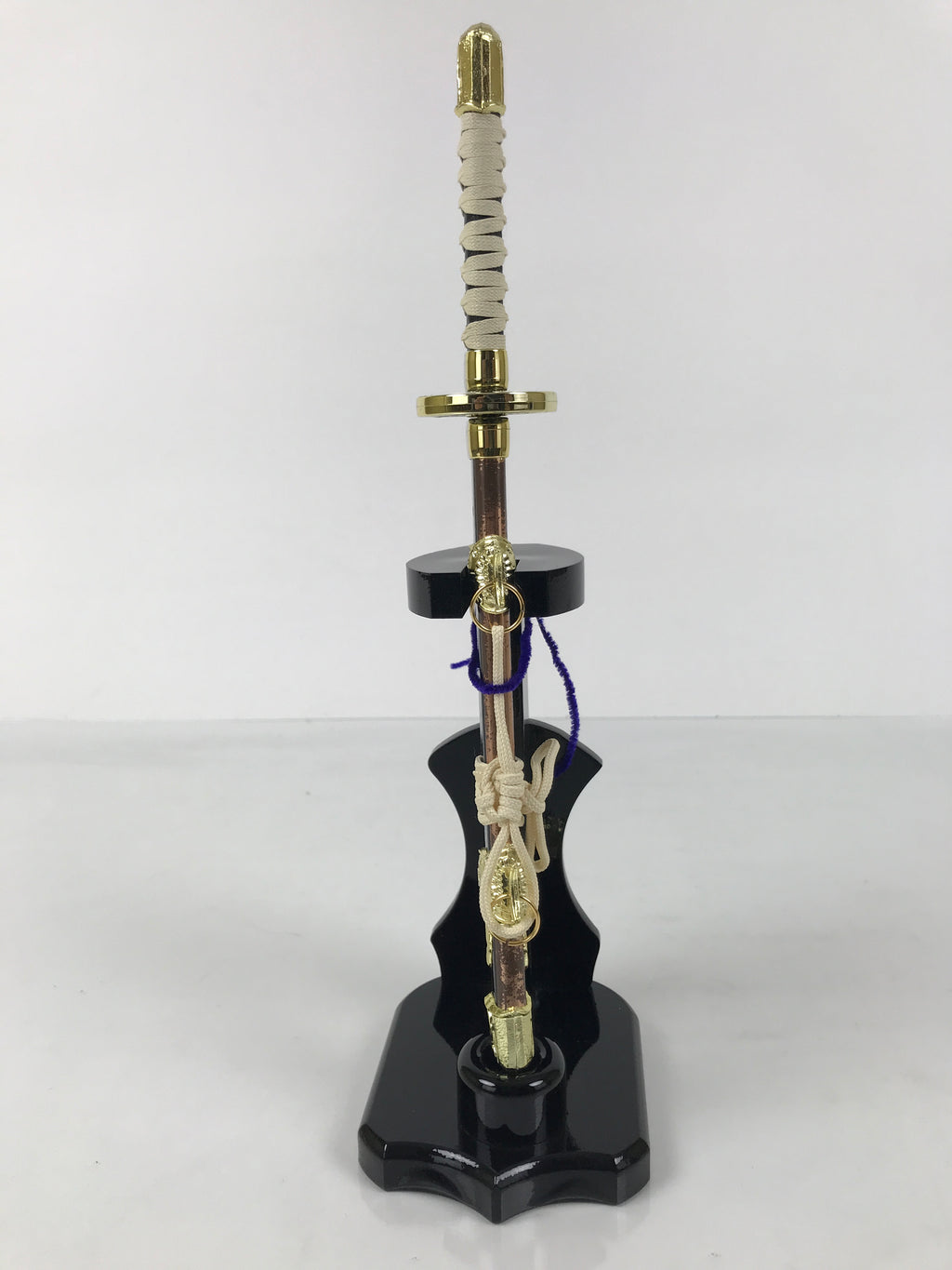 Japanese Sword Bow Arrow Hamayumi Display Stand Vtg Boys Day New Year ID650