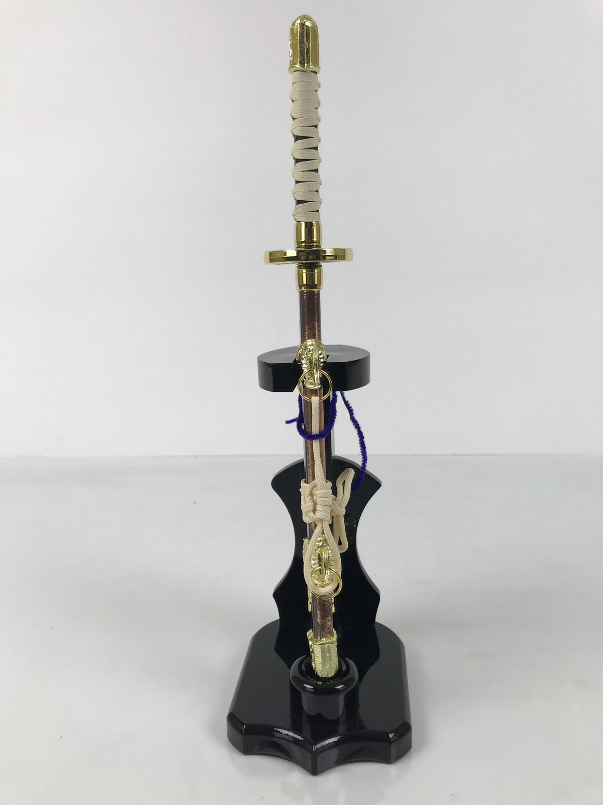 Japanese Sword Bow Arrow Hamayumi Display Stand Vtg Boys Day New Year ID650
