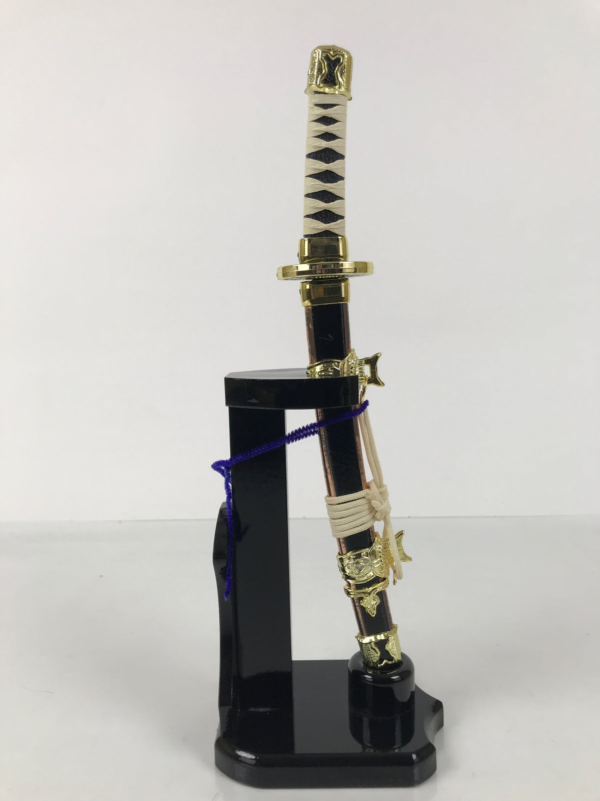 Japanese Sword Bow Arrow Hamayumi Display Stand Vtg Boys Day New Year ID650