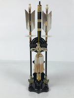 Japanese Sword Bow Arrow Hamayumi Display Stand Vtg Boys Day New Year ID650