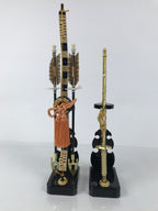 Japanese Sword Bow Arrow Hamayumi Display Stand Vtg Boys Day New Year ID651