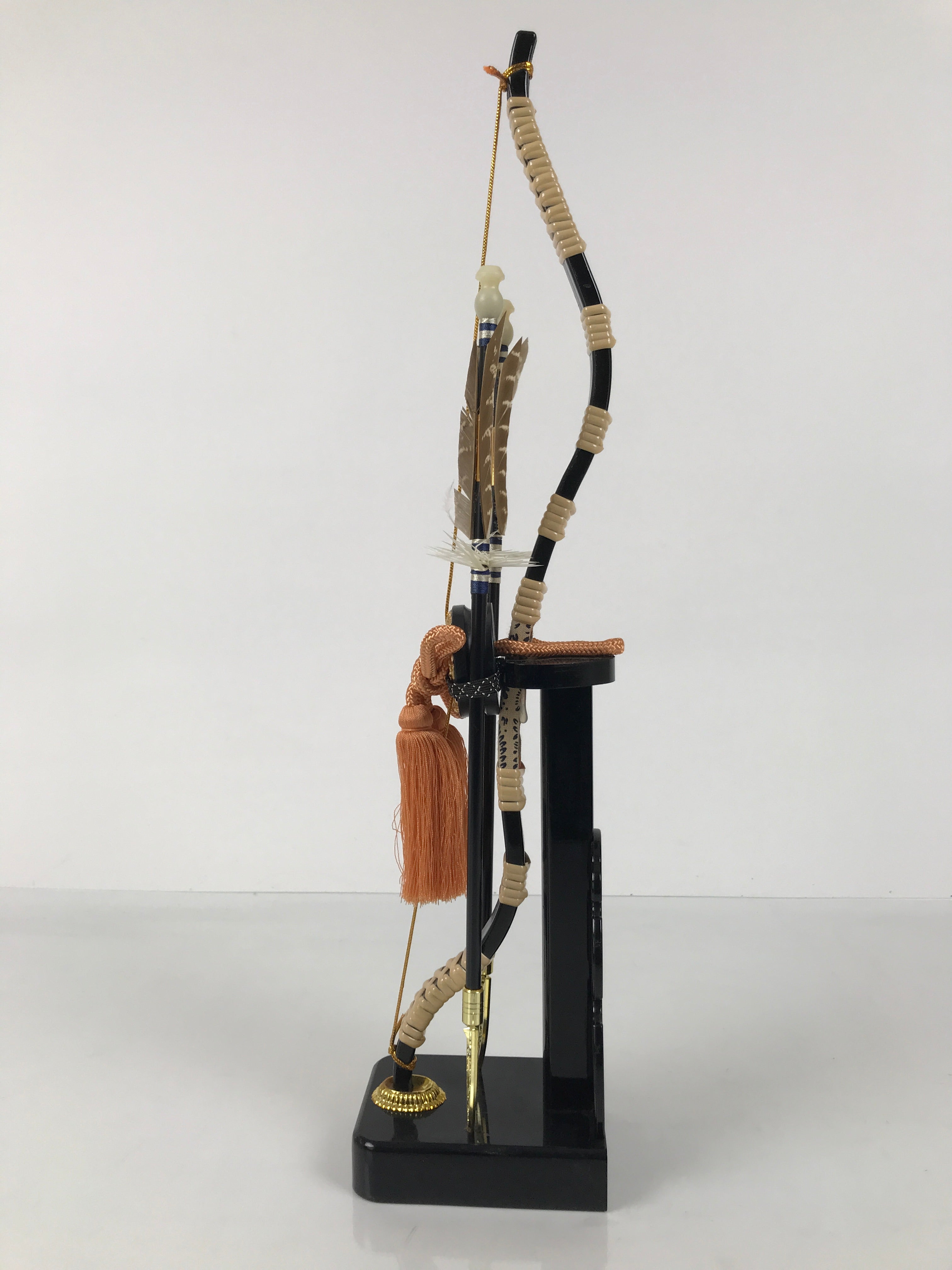 Japanese Sword Bow Arrow Hamayumi Display Stand Vtg Boys Day New Year ID651