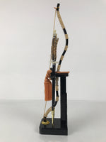 Japanese Sword Bow Arrow Hamayumi Display Stand Vtg Boys Day New Year ID651