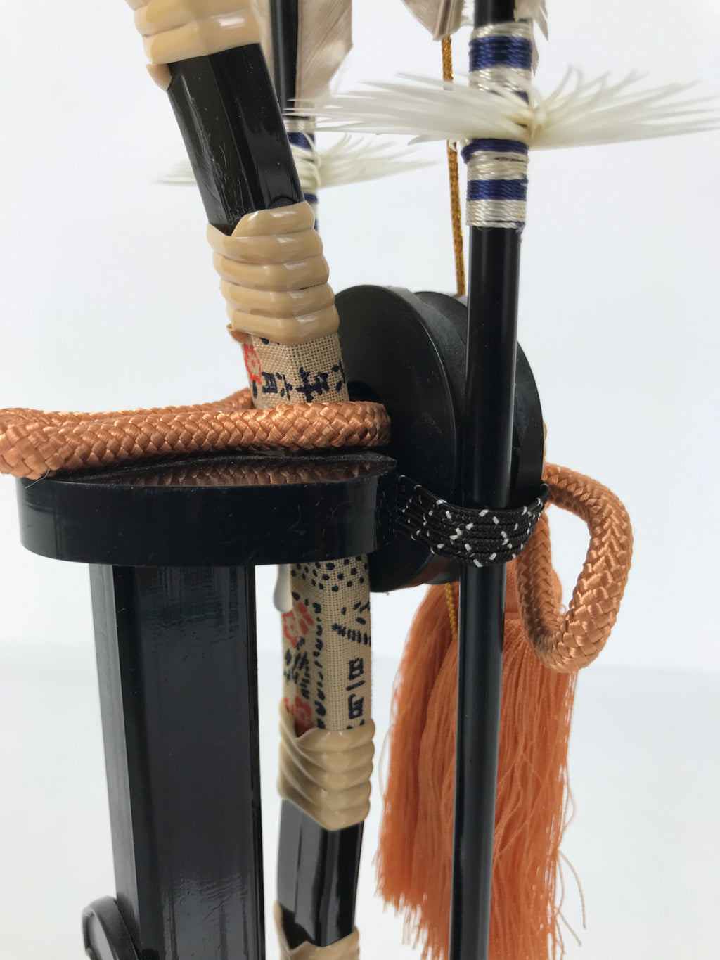 Japanese Sword Bow Arrow Hamayumi Display Stand Vtg Boys Day New Year ID651