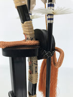 Japanese Sword Bow Arrow Hamayumi Display Stand Vtg Boys Day New Year ID651