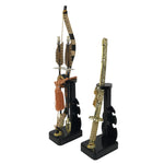 Japanese Sword Bow Arrow Hamayumi Display Stand Vtg Boys Day New Year ID651