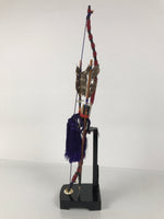 Japanese Sword Bow Arrow Hamayumi Display Stand Vtg Boys Day New Year ID652