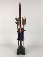 Japanese Sword Bow Arrow Hamayumi Display Stand Vtg Boys Day New Year ID652