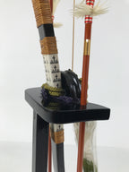 Japanese Sword Bow Arrow Hamayumi Display Stand Vtg Boys Day New Year ID653