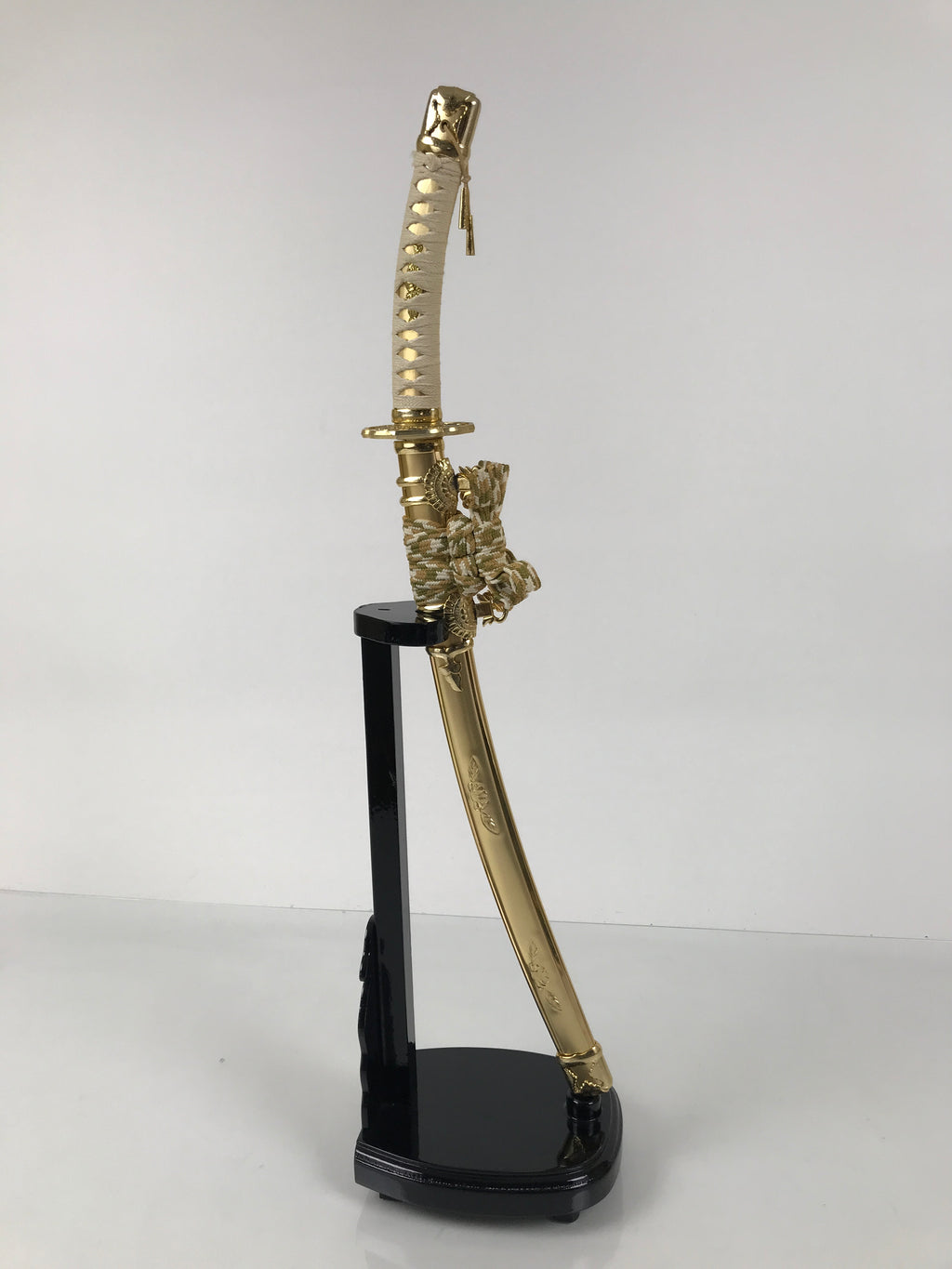 Japanese Sword Bow Arrow Hamayumi Display Stand Vtg Boys Day New Year ID653