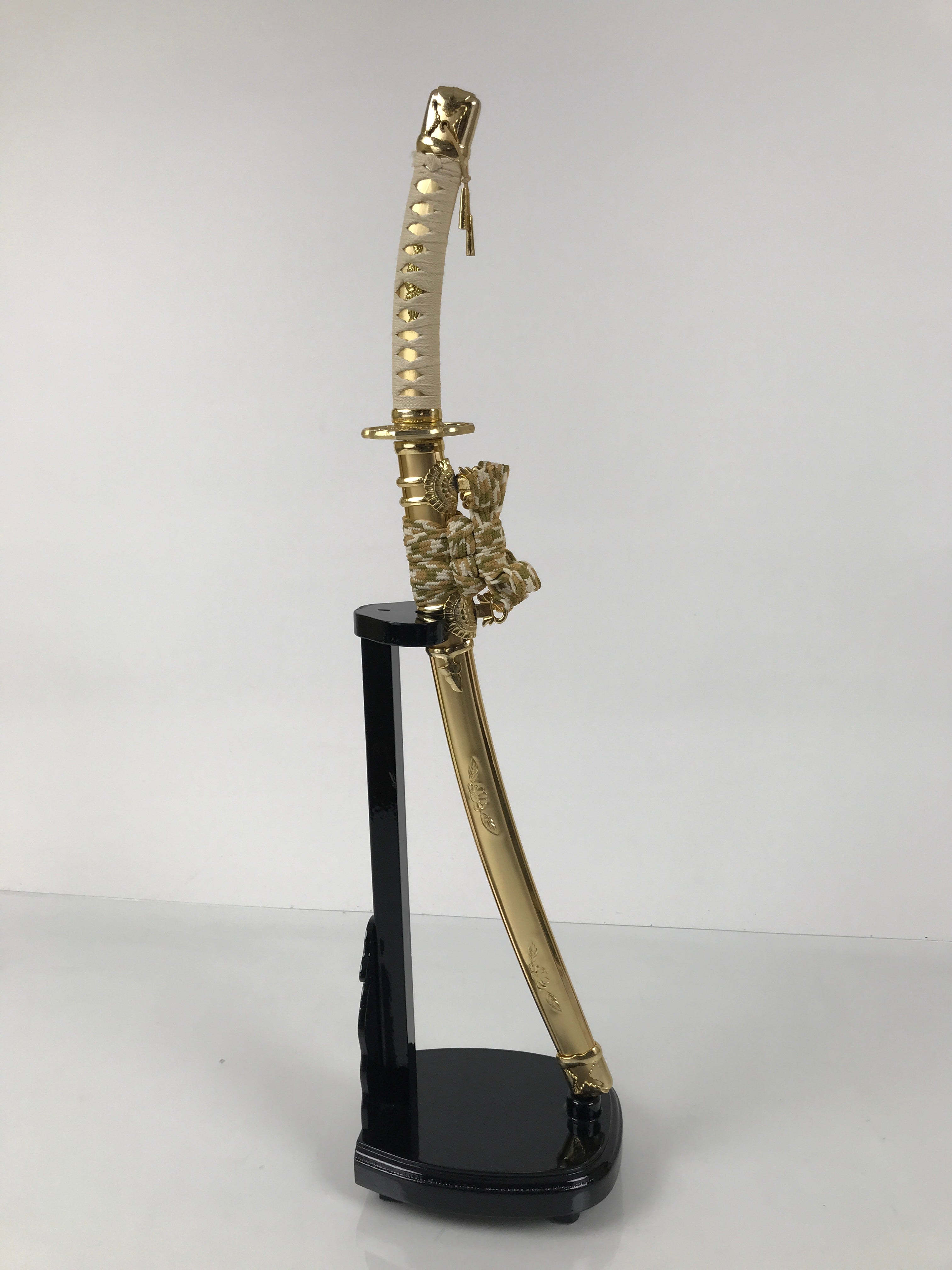 Japanese Sword Bow Arrow Hamayumi Display Stand Vtg Boys Day New Year ID653