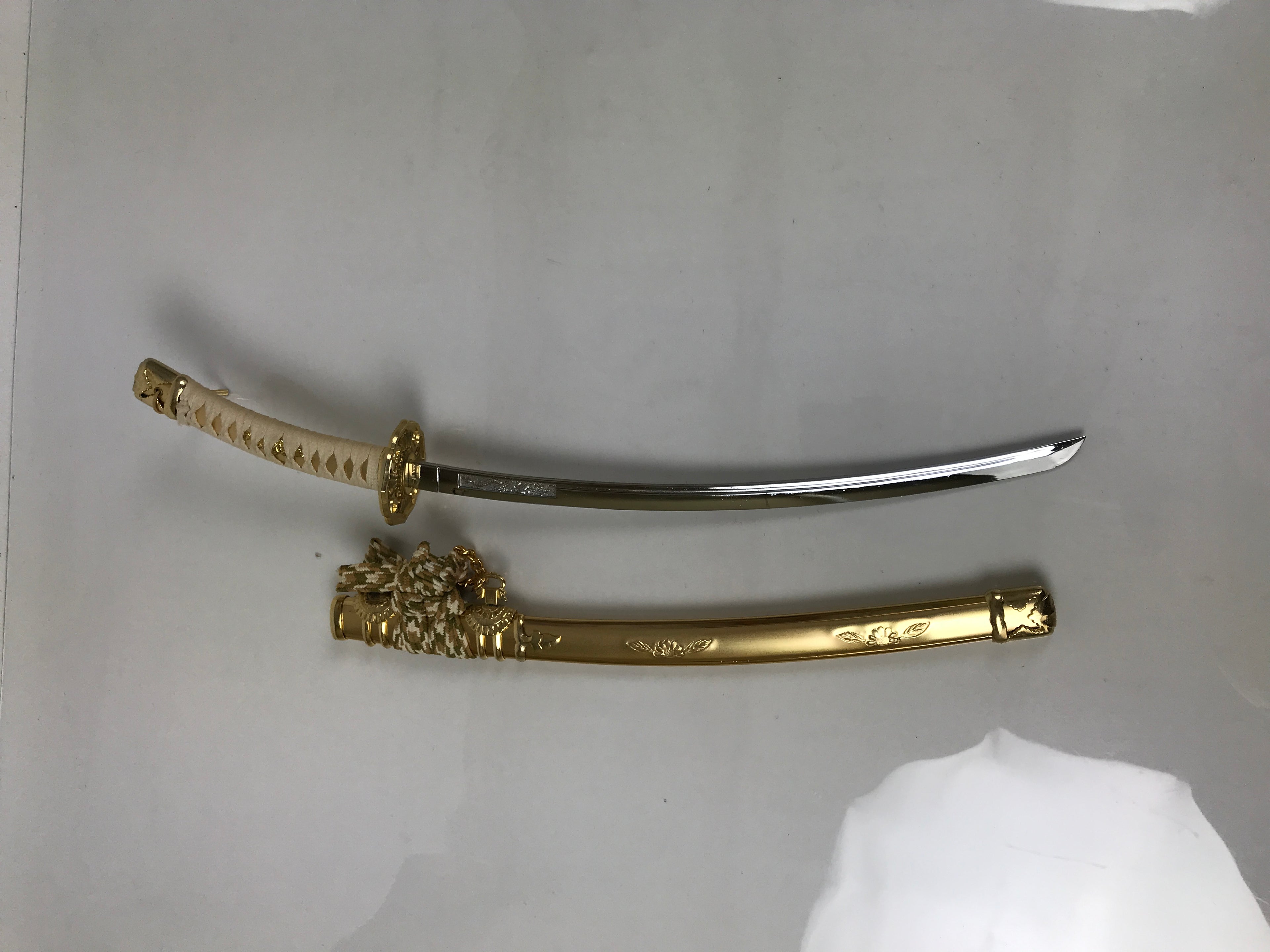 Japanese Sword Bow Arrow Hamayumi Display Stand Vtg Boys Day New Year ID653
