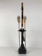 Japanese Sword Bow Arrow Hamayumi Display Stand Vtg Boys Day New Year ID653