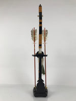 Japanese Sword Bow Arrow Hamayumi Display Stand Vtg Boys Day New Year ID653