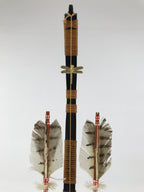 Japanese Sword Bow Arrow Hamayumi Display Stand Vtg Boys Day New Year ID653